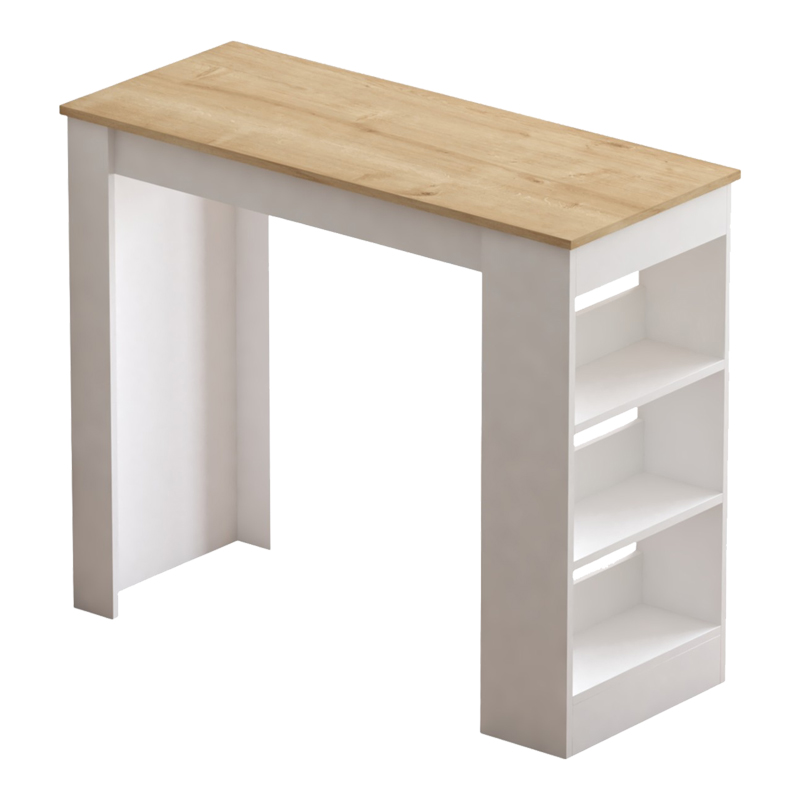 Τραπέζι μπαρ Riff pakoworld λευκό-sonoma 120x50x100εκ 1