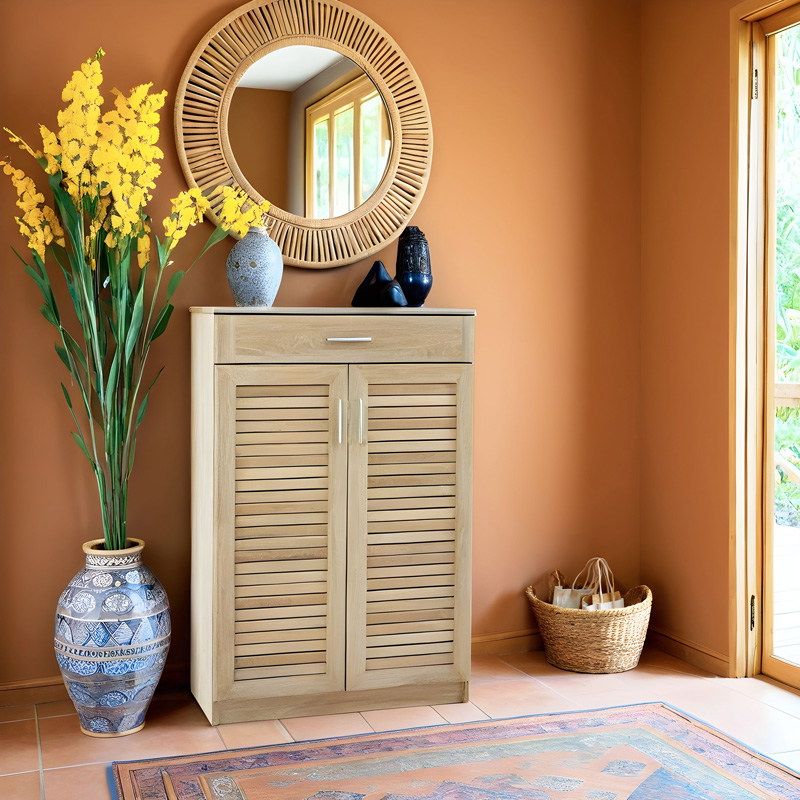 Παπουτσοθήκη-ντουλάπι SANTE pakoworld 20 ζεύγων χρώμα sonoma 80x37x123εκ 2