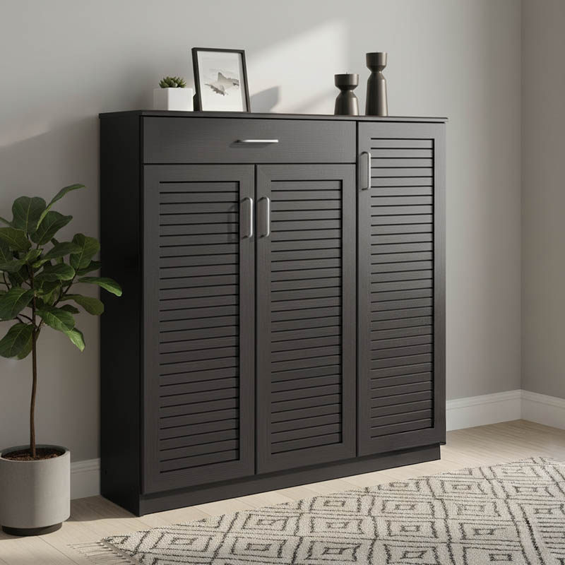 Παπουτσοθήκη-ντουλάπι SANTE pakoworld 30 ζεύγων χρώμα wenge 120x37x123εκ 1