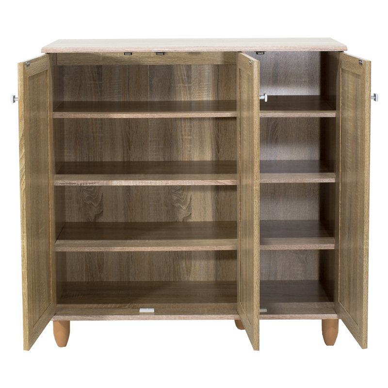 Παπουτσοθήκη-ντουλάπι SANTO pakoworld 16 ζεύγων χρώμα sonoma 89,5x34,5x91,5εκ 4