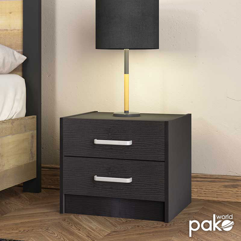 Κομοδίνο OLYMPUS pakoworld χρώμα wenge 47,5x40,5x40,5εκ. 2