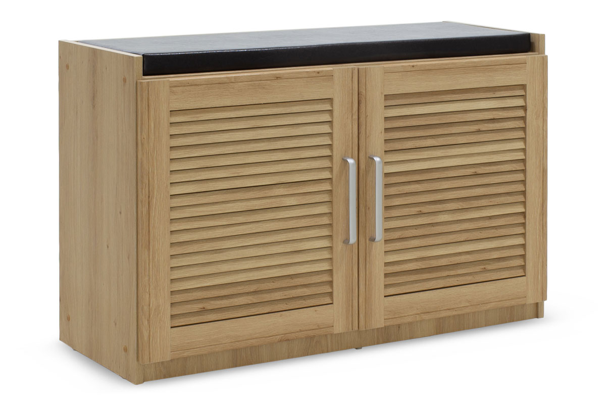 Παπουτσοθήκη-Σκαμπό Crispy pakoworld 9 ζεύγων χρώμα sonoma με μαξιλάρι 94x34,5x60εκ 2