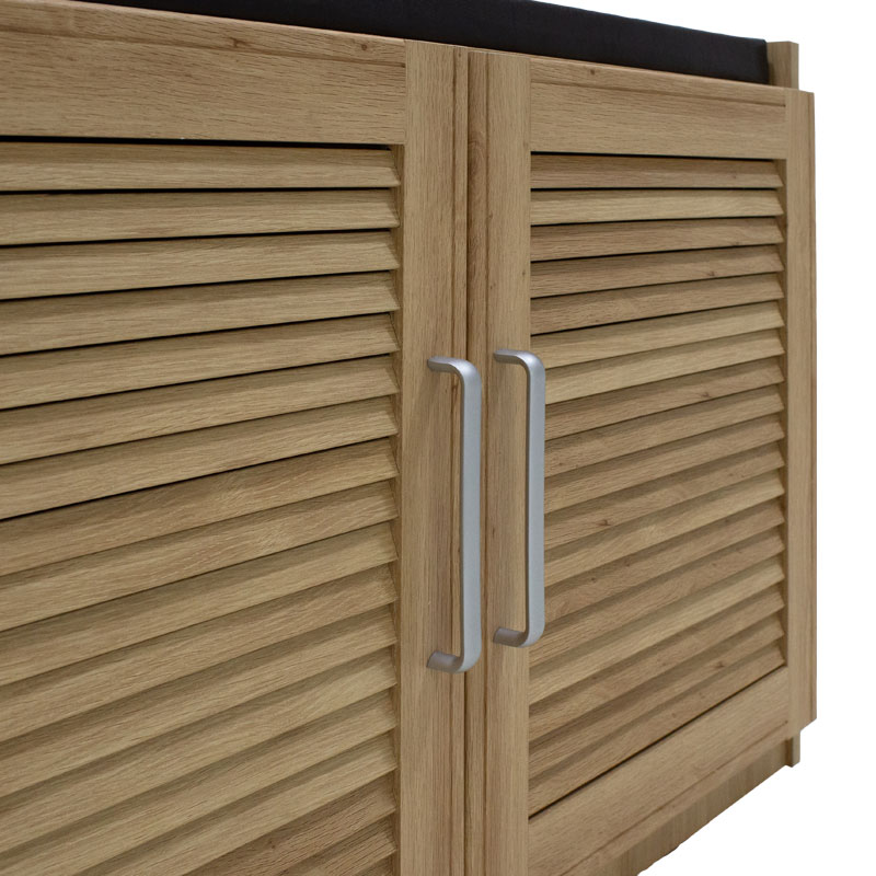 Παπουτσοθήκη-Σκαμπό Crispy pakoworld 9 ζεύγων χρώμα sonoma με μαξιλάρι 94x34,5x60εκ 6