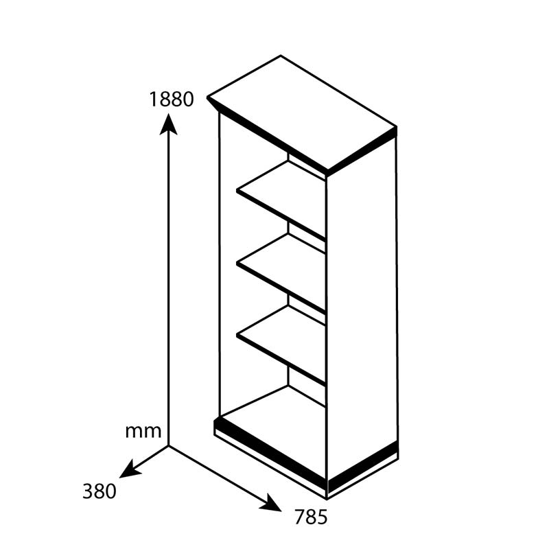 Βιτρίνα - ντουλάπα Mozart pakoworld με τζάμι χρώμα καρυδί 78,5x38x188εκ 4