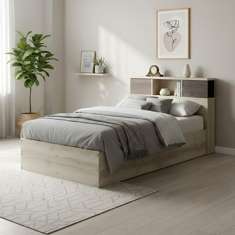 Κρεβάτι OLYMPUS pakoworld σε χρώμα castillo-toro 120x200εκ 1