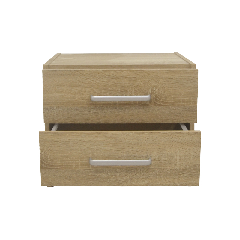 Κομοδίνο OLYMPUS pakoworld με 2 συρτάρια σε sonoma απόχρωση 47.5x40.5x40.5εκ 4