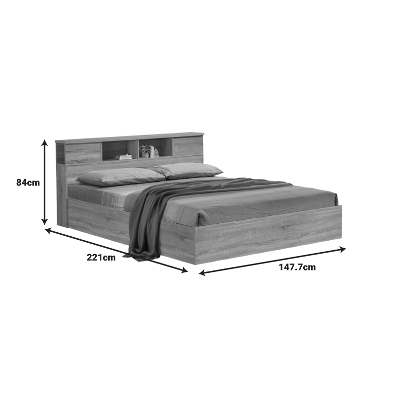 Κρεβάτι OLYMPUS pakoworld σε sonoma απόχρωση 140x200εκ 4
