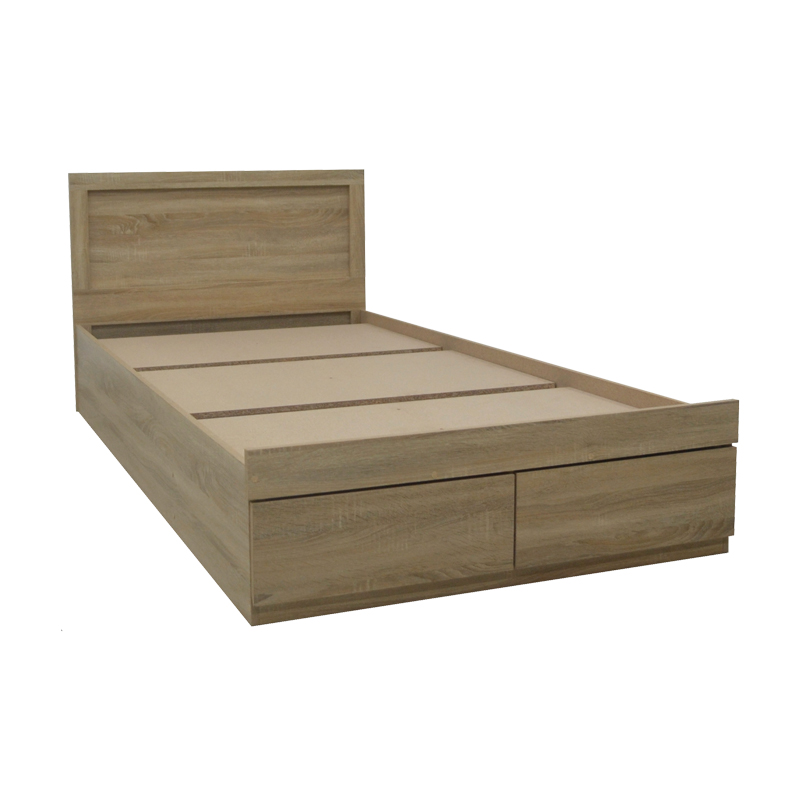 Κρεβάτι Olympus pakoworld με συρτάρι σε sonoma απόχρωση 100x200εκ 3