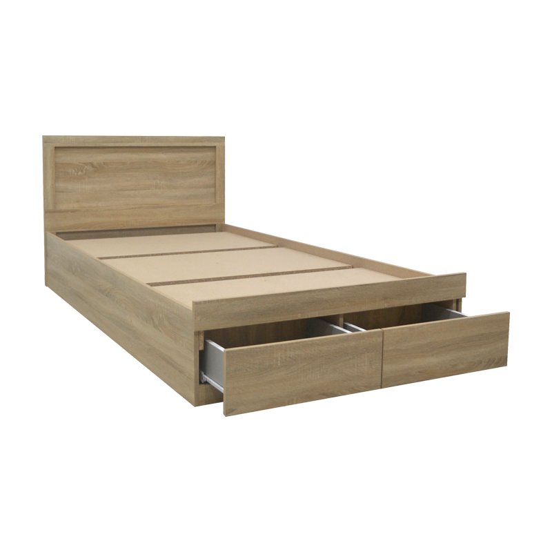 Κρεβάτι Olympus pakoworld με συρτάρι σε sonoma απόχρωση 100x200εκ 4