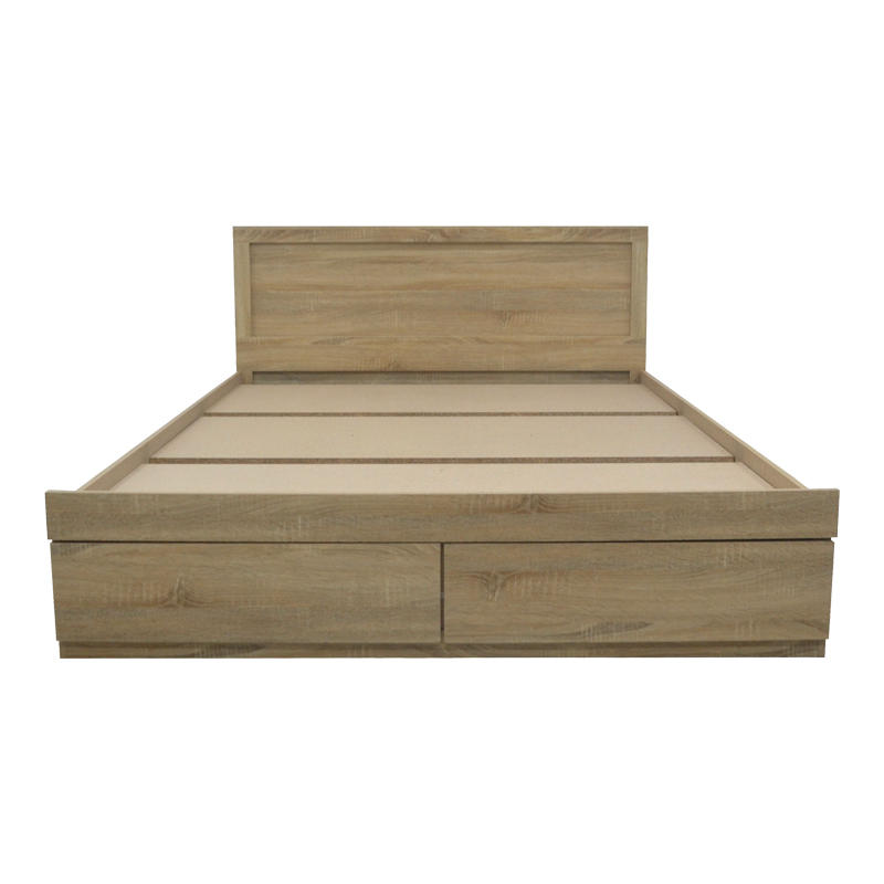 Κρεβάτι Olympus pakoworld με συρτάρι σε sonoma απόχρωση 150x200εκ 3