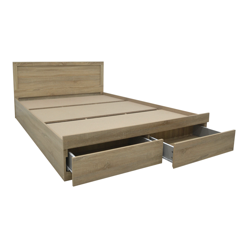 Κρεβάτι Olympus pakoworld με συρτάρι σε sonoma απόχρωση 150x200εκ 4