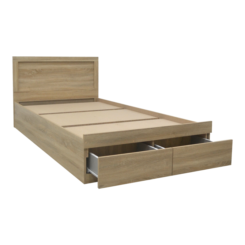 Κρεβάτι Olympus pakoworld με συρτάρι σε sonoma απόχρωση 120x200εκ 4