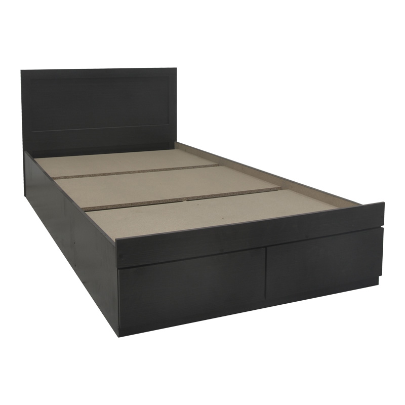 Κρεβάτι Olympus pakoworld με συρτάρι σε wenge απόχρωση 140x200εκ 3