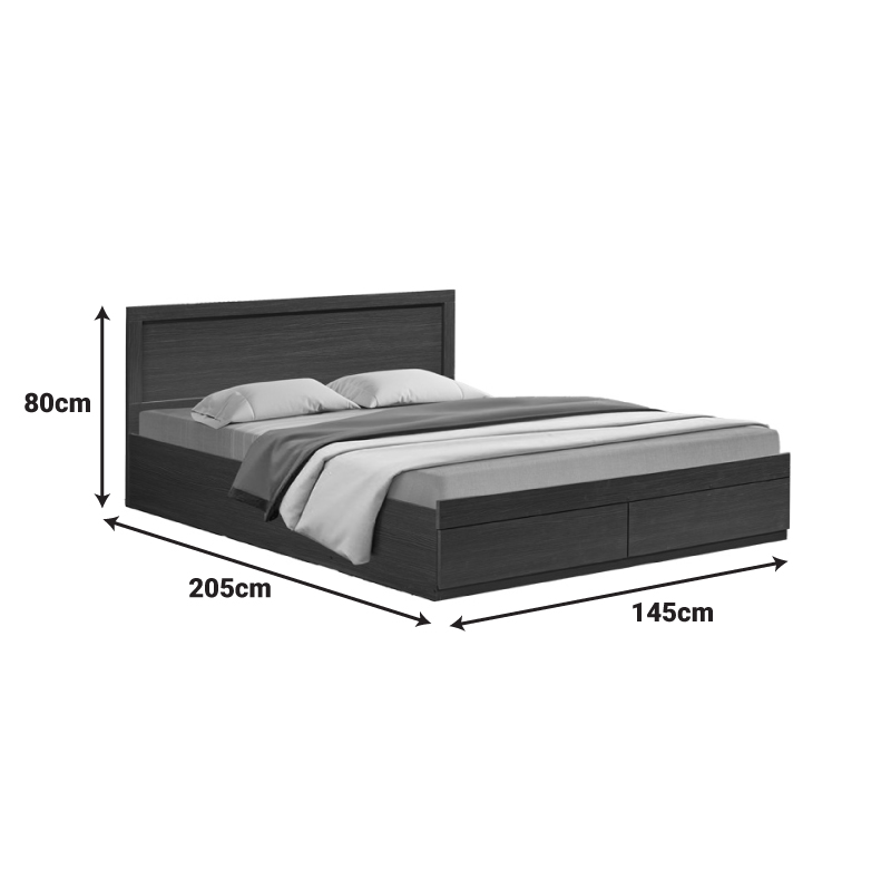 Κρεβάτι Olympus pakoworld με συρτάρι σε wenge απόχρωση 140x200εκ 7