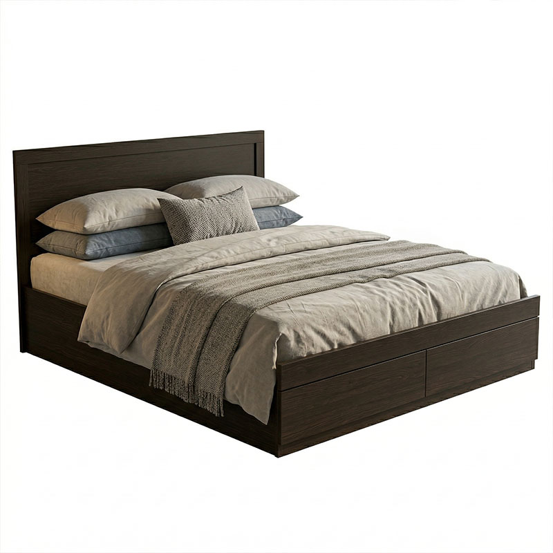 Κρεβάτι Olympus pakoworld με συρτάρι σε wenge απόχρωση 150x200εκ 2