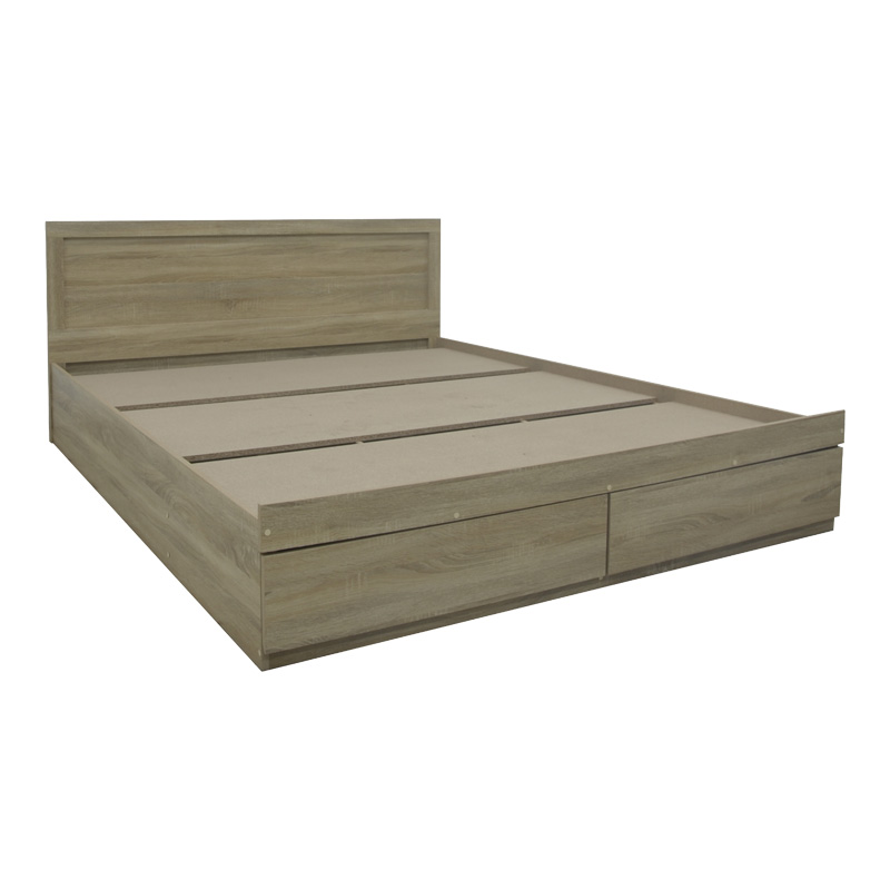 Κρεβάτι Olympus pakoworld με συρτάρι σε sonoma απόχρωση 160x200εκ 3