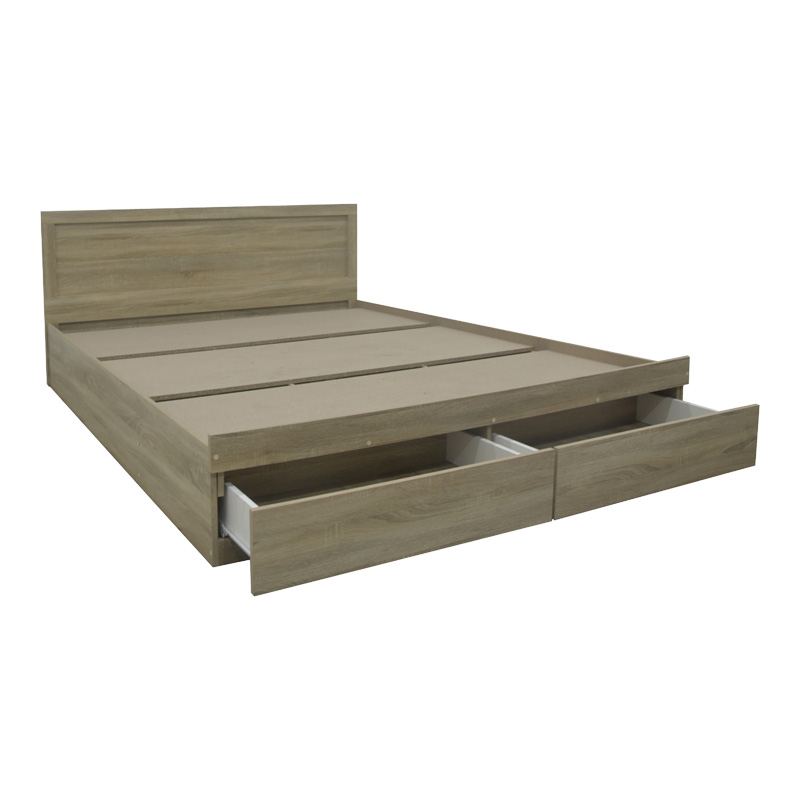 Κρεβάτι Olympus pakoworld με συρτάρι σε sonoma απόχρωση 160x200εκ 4