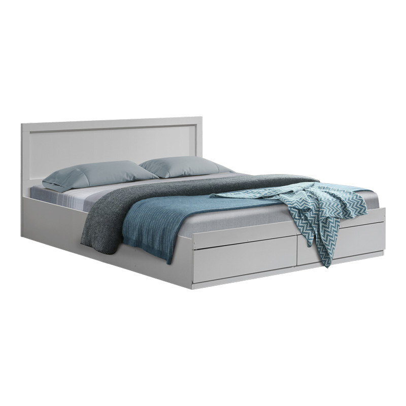 Κρεβάτι Olympus pakoworld με συρτάρι σε λευκή απόχρωση 160x200εκ 1