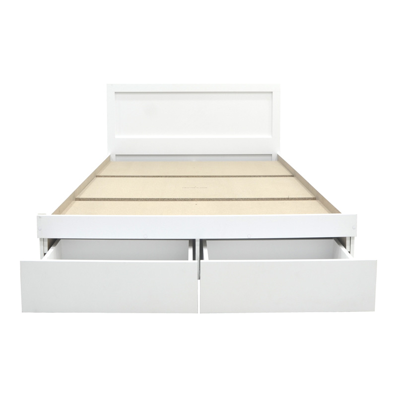 Κρεβάτι Olympus pakoworld με συρτάρι σε λευκή απόχρωση 160x200εκ 6