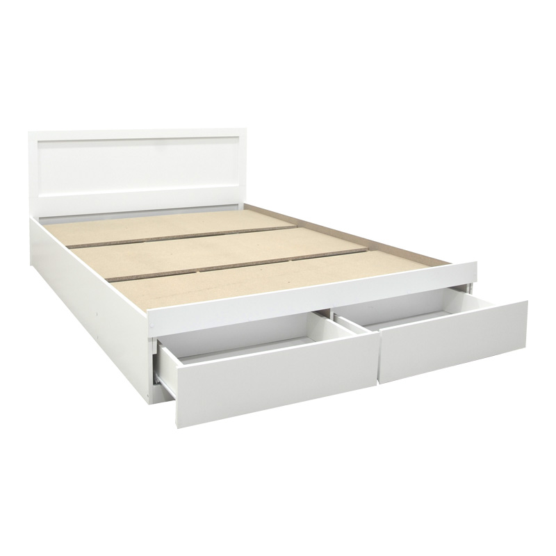 Κρεβάτι Olympus pakoworld με συρτάρι σε λευκή απόχρωση 140x200εκ 4
