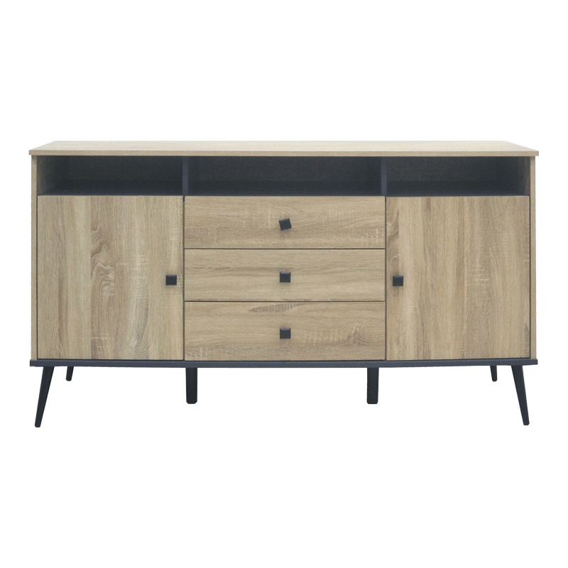 Μπουφές Zezan pakoworld σε sonoma-ανθρακί απόχρωση 140.5x41.5x80εκ 4
