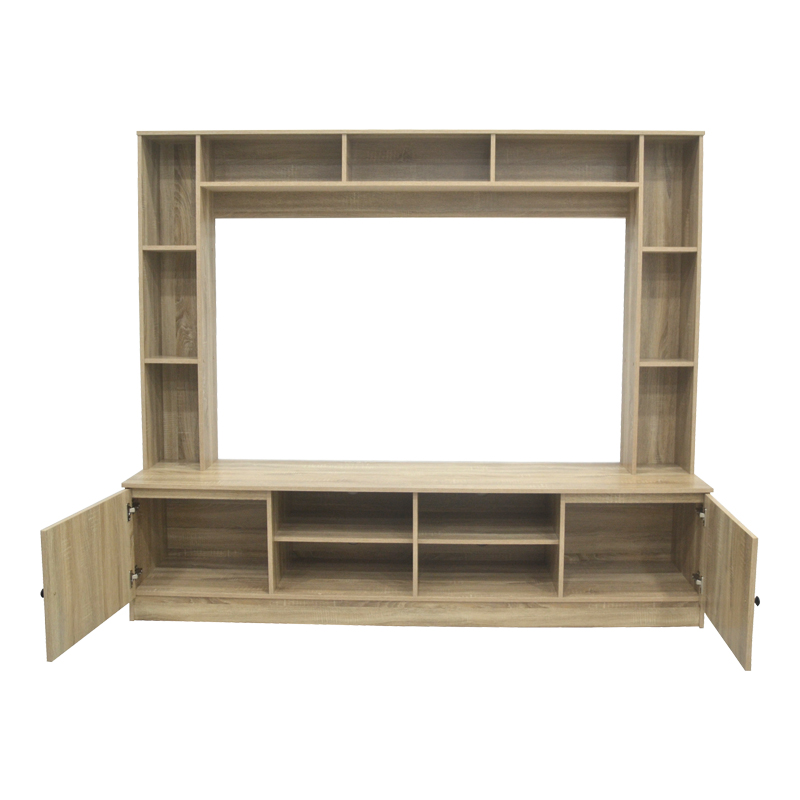 Σύνθετο σαλονιού Ambera pakoworld σε sonoma απόχρωση 200x40x171.5εκ 2