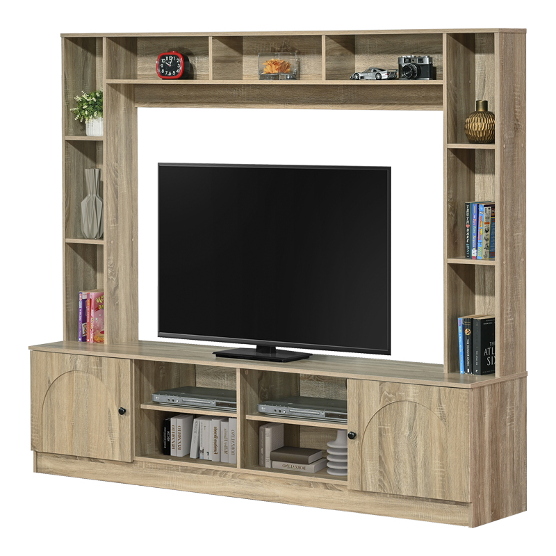 Σύνθετο σαλονιού Ambera pakoworld σε sonoma απόχρωση 200x40x171.5εκ 3