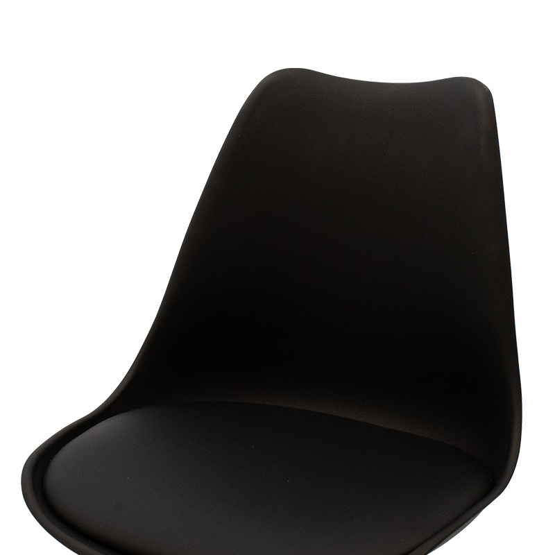 Καρέκλα Caron pakoworld PP μαύρο-φυσικό πόδι 5