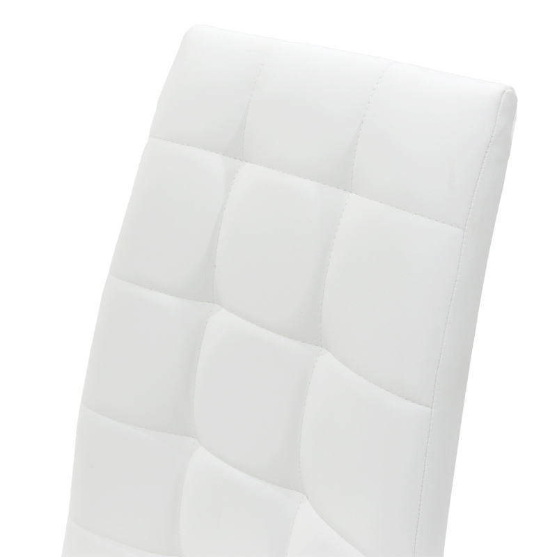 Καρέκλα Darrell pakoworld pu λευκό-βάση χρωμίου 42x49x106εκ 6