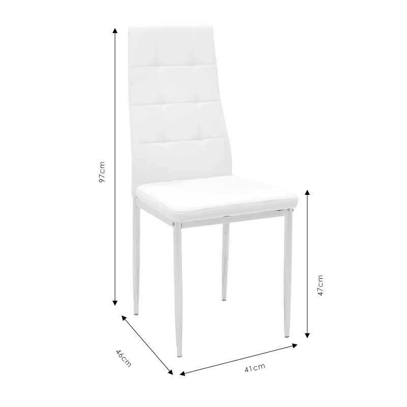 Καρέκλα Cube pakoworld PU μόκα-πόδι χρωμίου 7