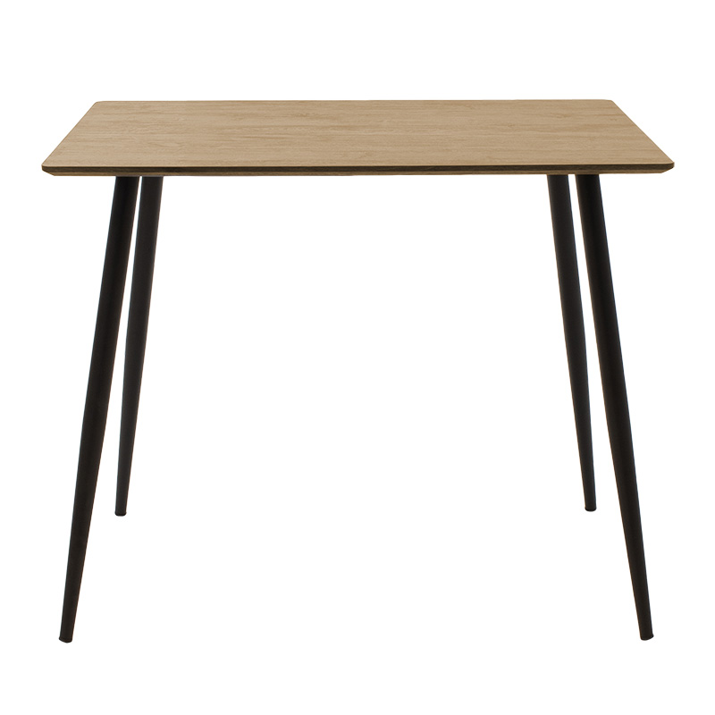 Τραπέζι Cuba pakoworld MDF sonoma-μαύρο 70x70x75εκ 3