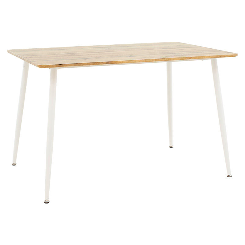 Τραπέζι Cuba pakoworld MDF sonoma-λευκό 120x80x75εκ 1