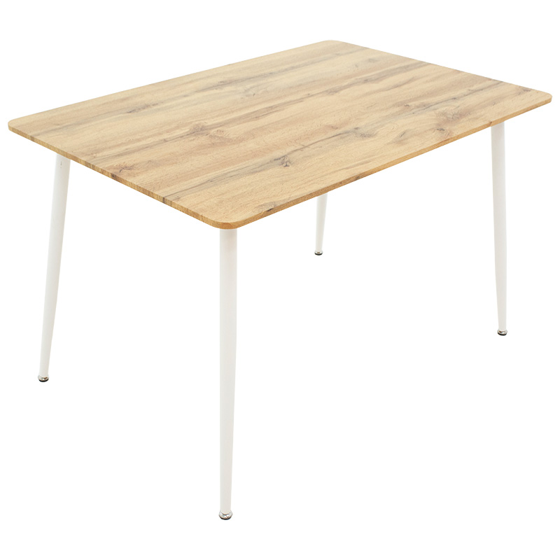 Τραπέζι Cuba pakoworld MDF sonoma-λευκό 120x80x75εκ 4