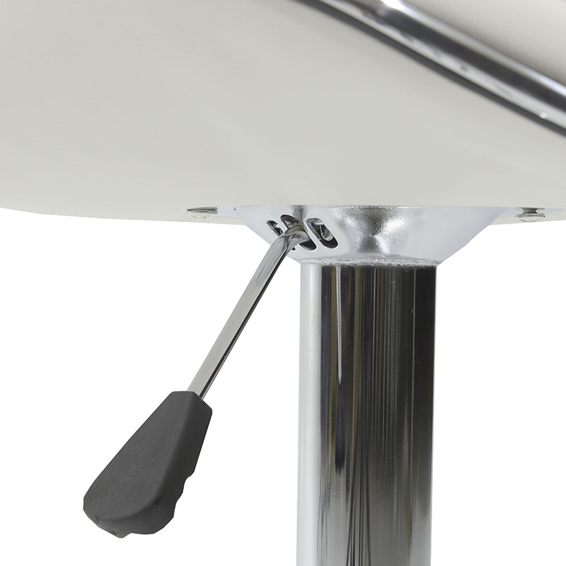 Σκαμπό μπαρ Enzo pakoworld πτυσσόμενο λευκό pu-μέταλλο χρωμίου 45x44x87εκ 5