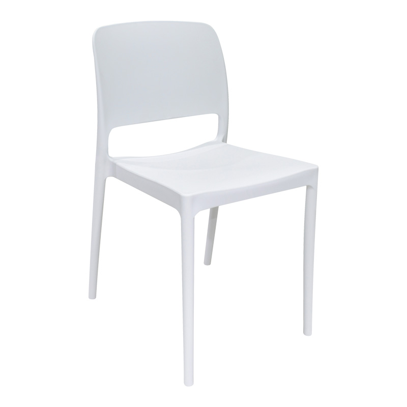 Καρέκλα Fenxy pakoworld pp σε λευκή απόχρωση 38x42x77εκ 1