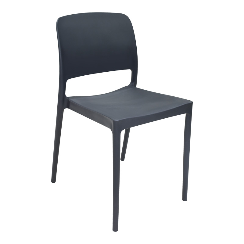 Καρέκλα Fenxy pakoworld pp σε μαύρη απόχρωση 38x42x77εκ 1