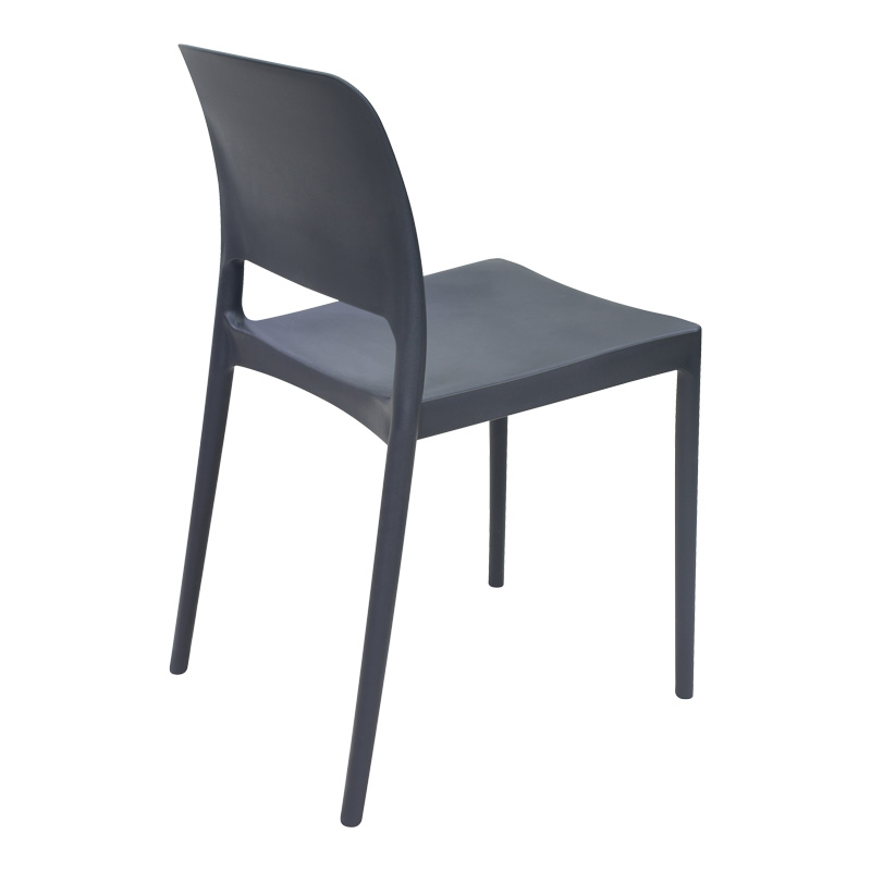 Καρέκλα Fenxy pakoworld pp σε μαύρη απόχρωση 38x42x77εκ 2