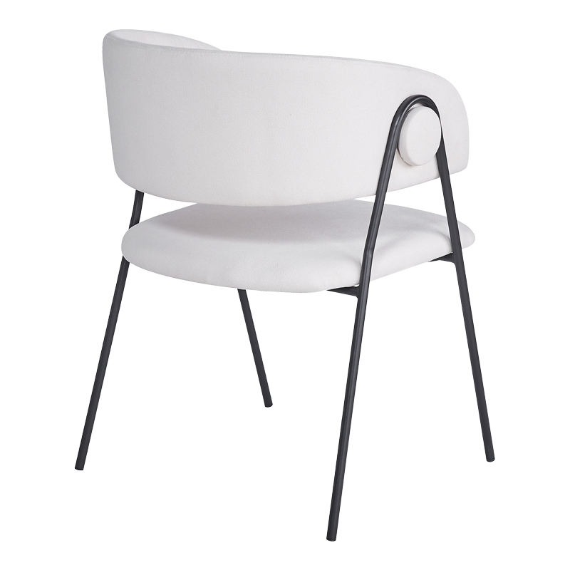 Πολυθρόνα Rachele I pakoworld μπεζ ύφασμα-πόδι μαύρο μέταλλο 52x65x79εκ 2