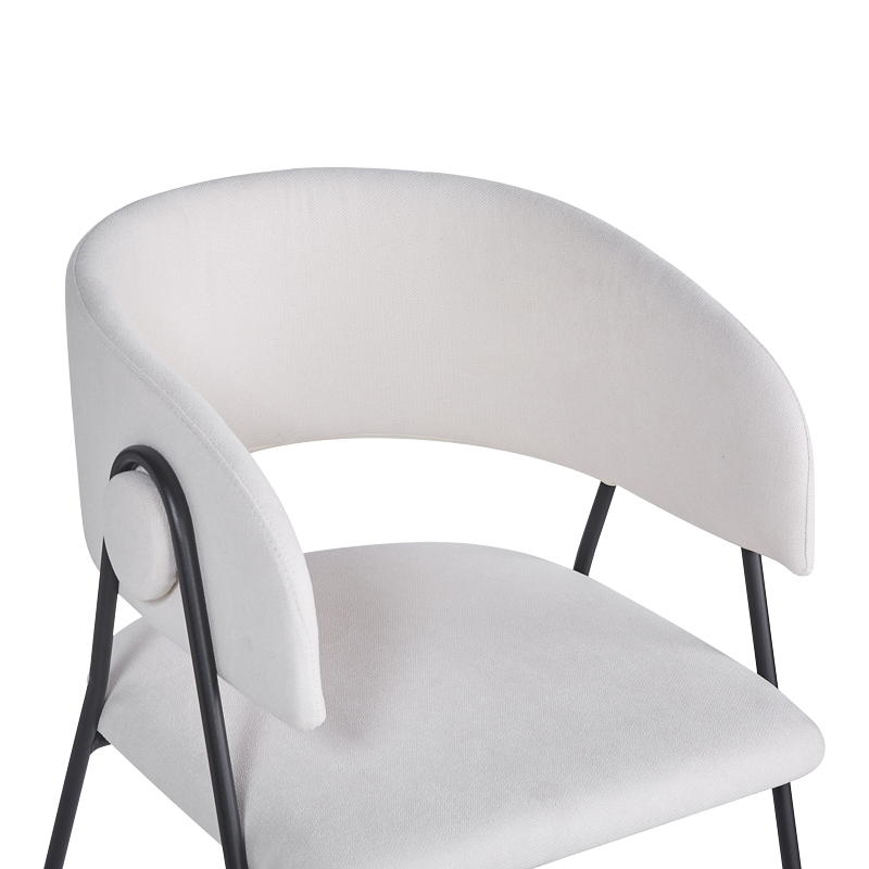 Πολυθρόνα Rachele I pakoworld μπεζ ύφασμα-πόδι μαύρο μέταλλο 52x65x79εκ 5