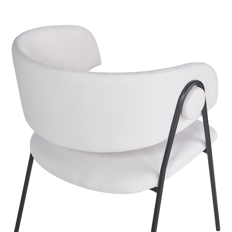 Πολυθρόνα Rachele I pakoworld μπεζ ύφασμα-πόδι μαύρο μέταλλο 52x65x79εκ 7