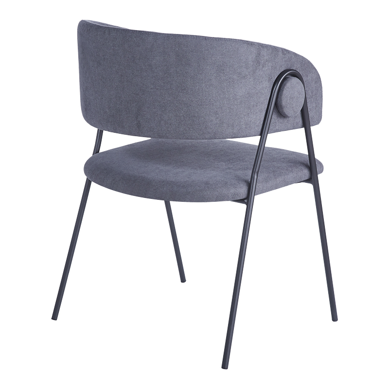 Πολυθρόνα Rachele I pakoworld ανθρακί ύφασμα-πόδι μαύρο μέταλλο 52x65x79εκ 2