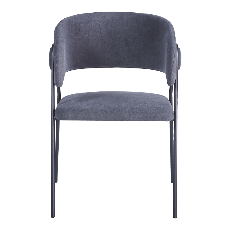 Πολυθρόνα Rachele I pakoworld ανθρακί ύφασμα-πόδι μαύρο μέταλλο 52x65x79εκ 4