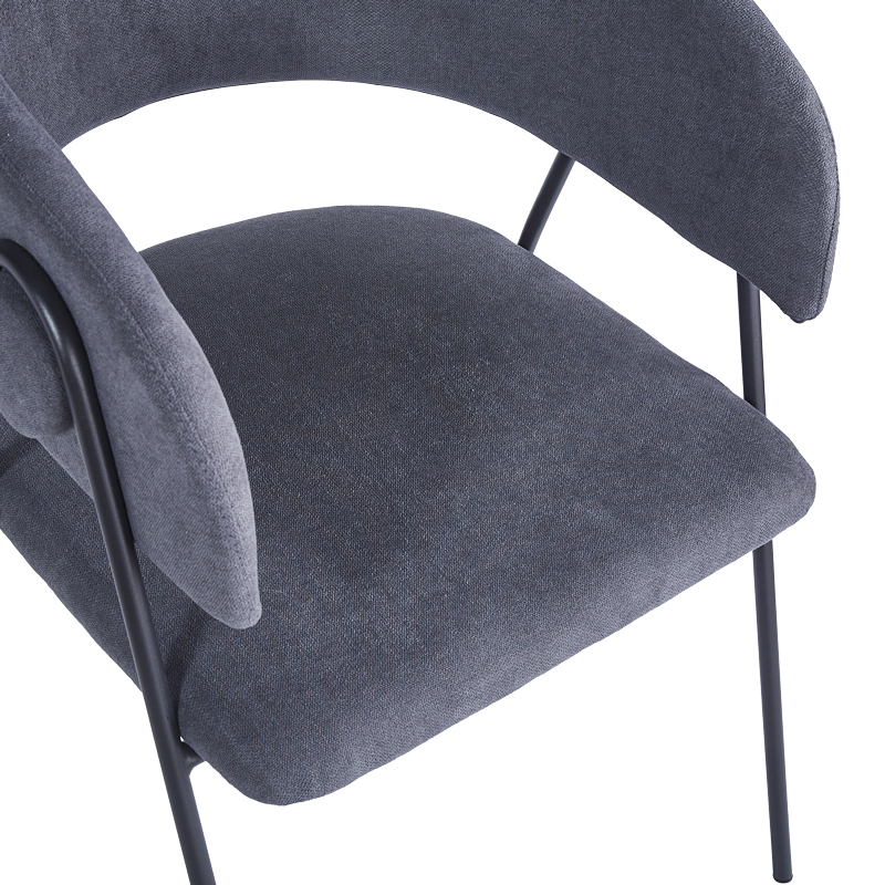 Πολυθρόνα Rachele I pakoworld ανθρακί ύφασμα-πόδι μαύρο μέταλλο 52x65x79εκ 6