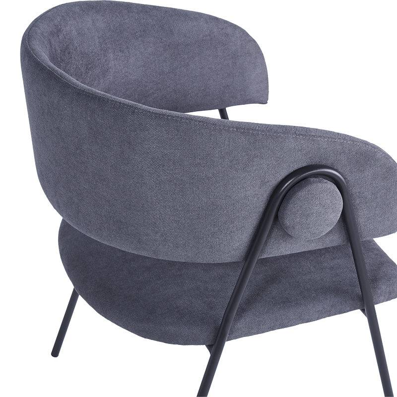 Πολυθρόνα Rachele I pakoworld ανθρακί ύφασμα-πόδι μαύρο μέταλλο 52x65x79εκ 7