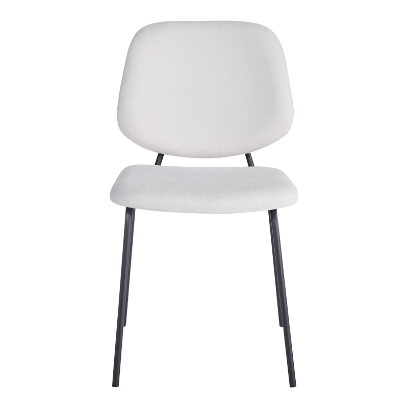 Καρέκλα Pietro I pakoworld μπεζ ύφασμα-πόδι μαύρο μέταλλο 45x55x82.5εκ 4