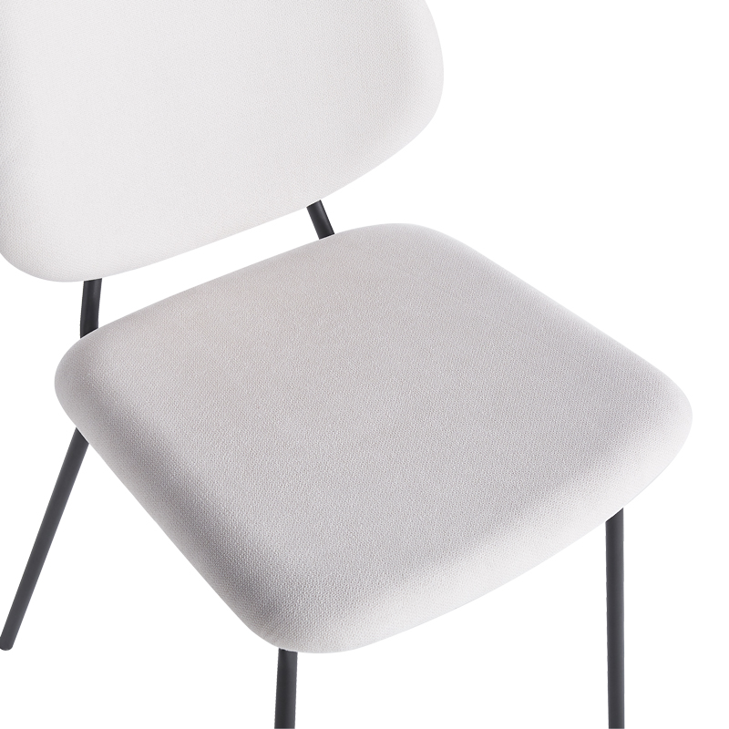 Καρέκλα Pietro I pakoworld μπεζ ύφασμα-πόδι μαύρο μέταλλο 45x55x82.5εκ 6