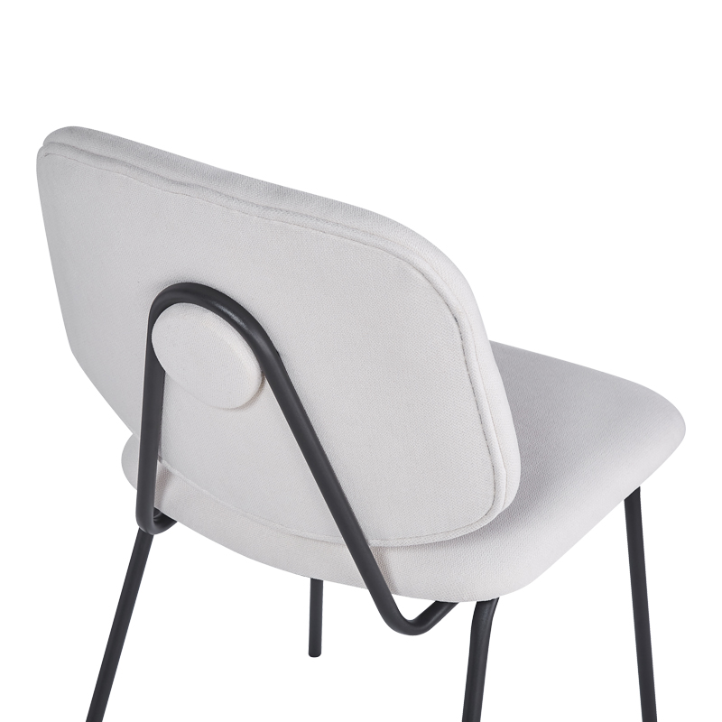 Καρέκλα Pietro I pakoworld μπεζ ύφασμα-πόδι μαύρο μέταλλο 45x55x82.5εκ 7