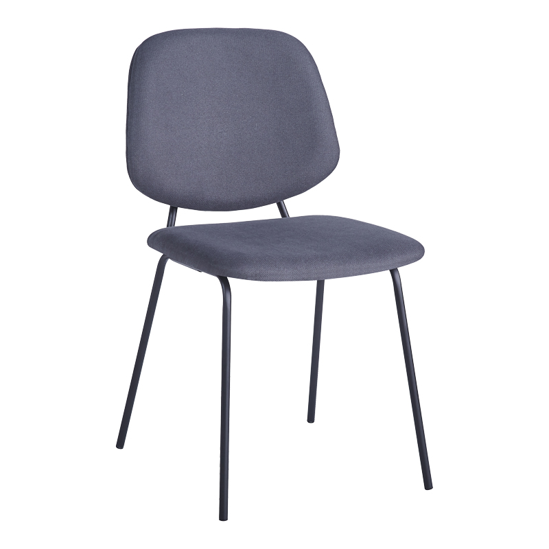 Καρέκλα Pietro I pakoworld ανθρακί ύφασμα-πόδι μαύρο μέταλλο 45x55x82.5εκ 1