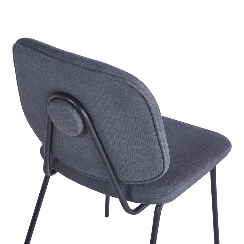 Καρέκλα Pietro I pakoworld ανθρακί ύφασμα-πόδι μαύρο μέταλλο 45x55x82.5εκ 7