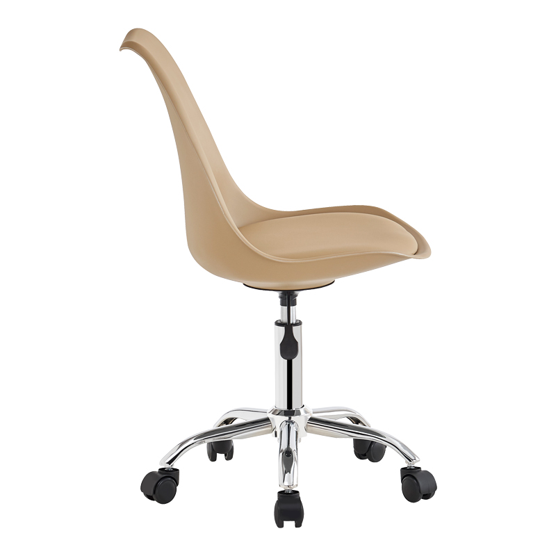 Καρέκλα γραφείου εργασίας Gaston II pakoworld pp-pu cappuccino 48x57x77-90εκ 4